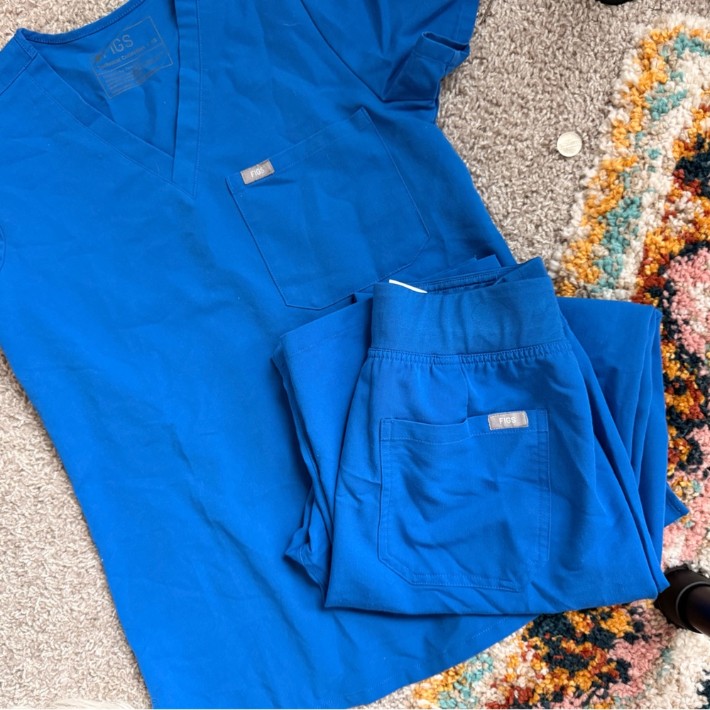 Figs Blue Scrub Set